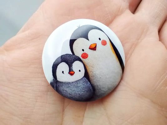 Detské odznaky Noemova archa – sada 7 odznakov so zvieratkami z farmy alebo zo zoo (32 mm) - Gracefolk