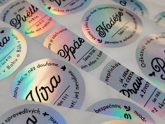 Kresťanské holografické nálepky s biblickými citátmi – inšpirácia na každý deň! - Gracefolk