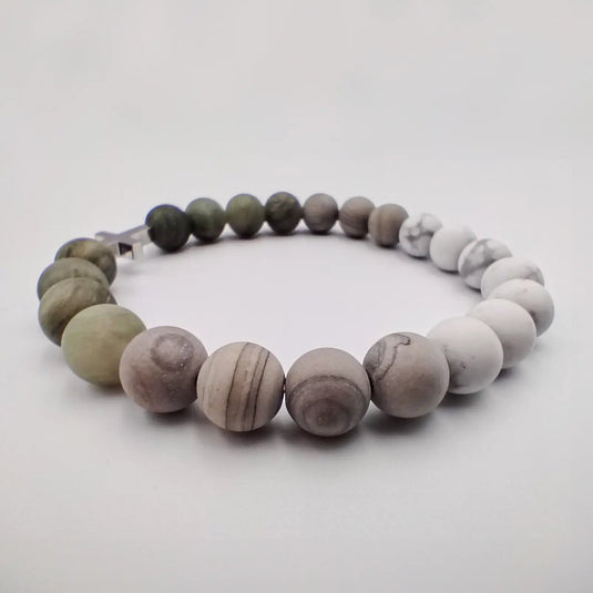 Pánsky náramok z vápenca s krížikom - Gracefolk