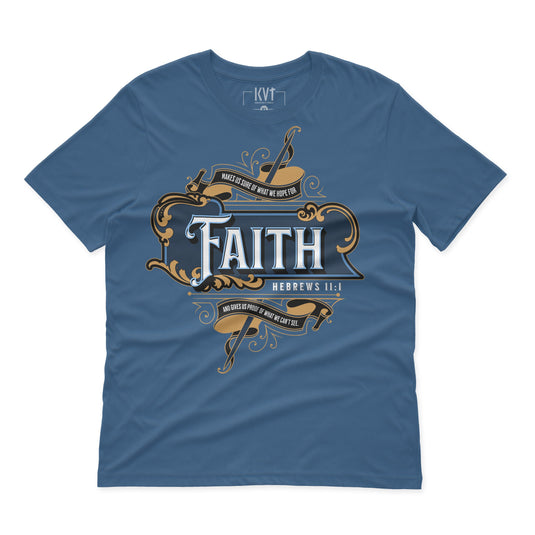 Kresťanské tričko FAITH /Hebrews 11:1/ - Gracefolk