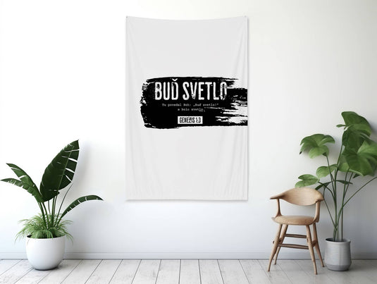 Textilný plagát BUĎ SVETLO - Gracefolk
